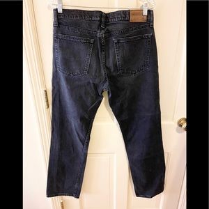 Wrangler mens black slim straight jeans